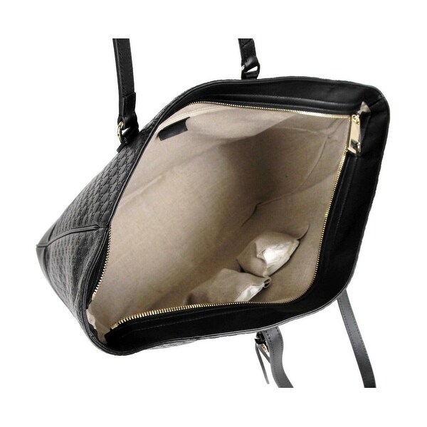 guccissima leather tote bag black