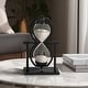 preview thumbnail 11 of 33, Sagebrook Home 11"H Silver Metal Sandtimer - 7" x 3" x 11" Black