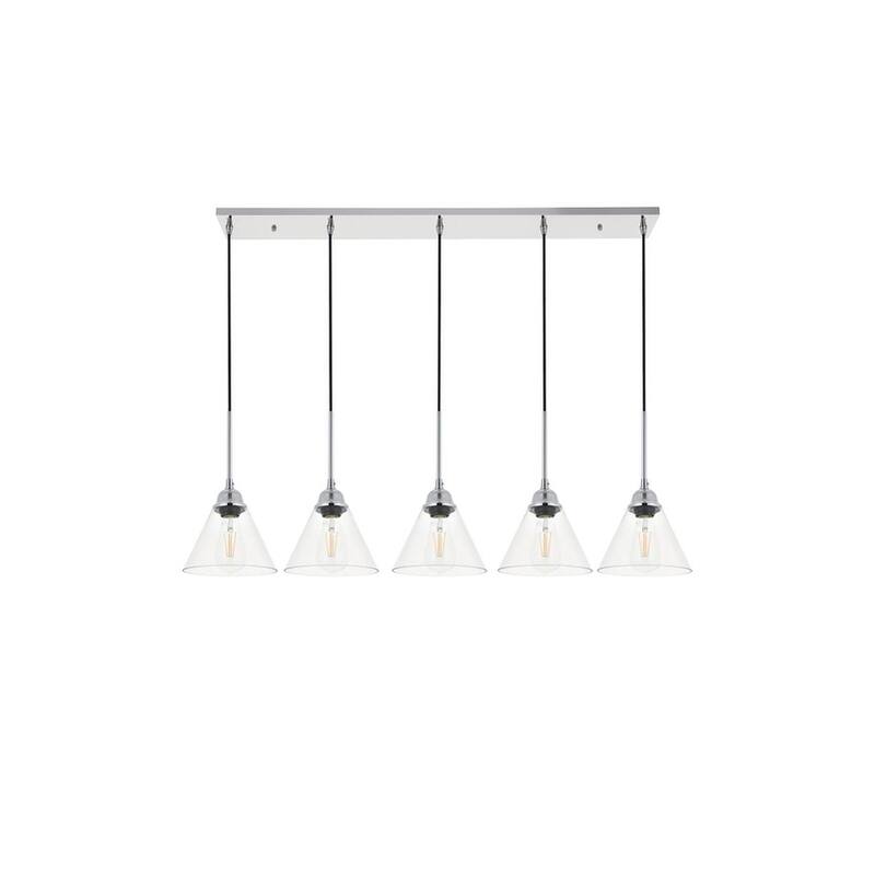 Histoire 5 light chrome Pendant