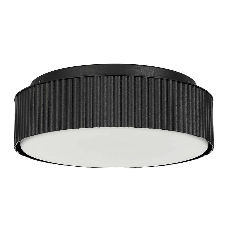 9 Inch LED Flush Mount Light Etched Glass Shade 35W 1600 Lumens