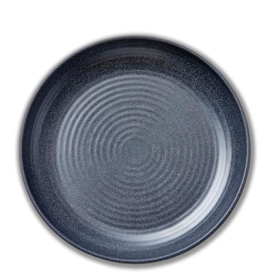Brooklyn Charcoal Melamine Salad Plate - 9" Everyday Dining Plate, Dishwasher Safe, 1.25" H, Perfect for Any Meal