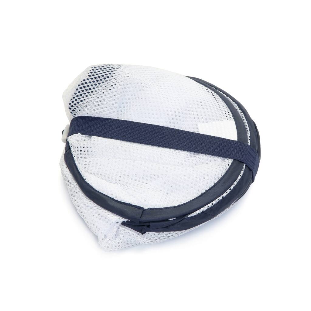 Smart Design Deluxe Mesh Pop Up 2-Compartment Laundry Sorter - White