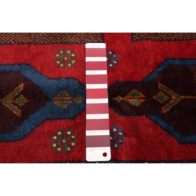 ECARPETGALLERY Hand-knotted Teimani Red Wool Rug - 3'8 x 6'4
