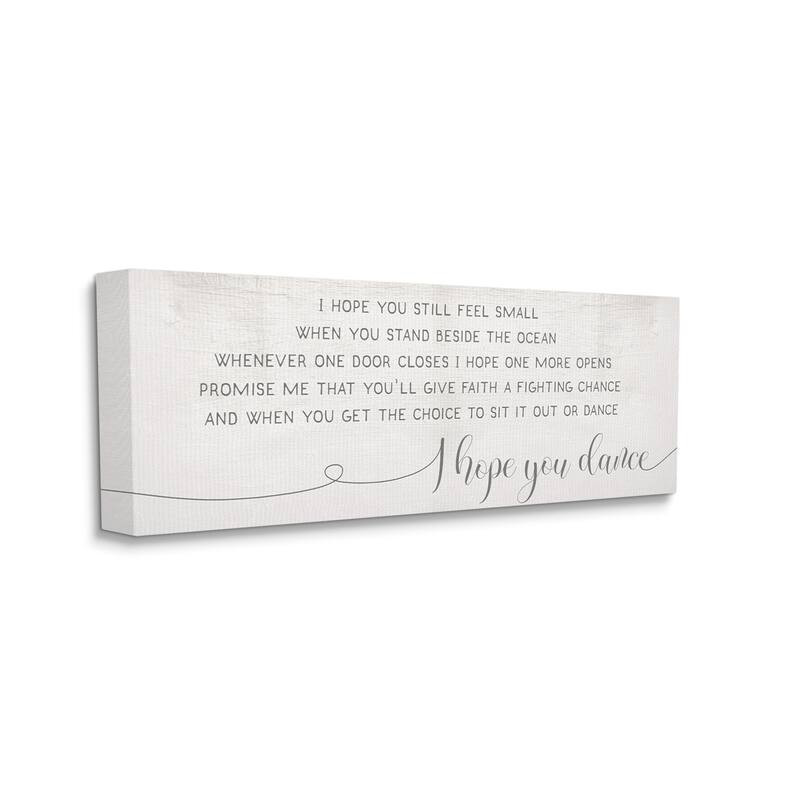 Stupell Faith Fighting Chance Phrase Romantic Dance Quote Canvas Wall Art