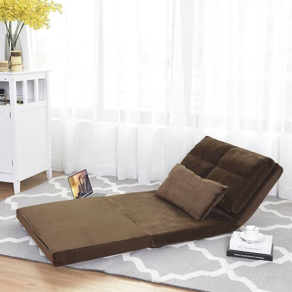 Shop Costway Fold Down Chair Flip Out Lounger Convertible