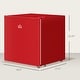preview thumbnail 1 of 3, HOMCOM Mini Freezer Countertop, 1.1 Cu.Ft Compact Upright Freezer with Removable Shelves, Reversible Door for Home Red