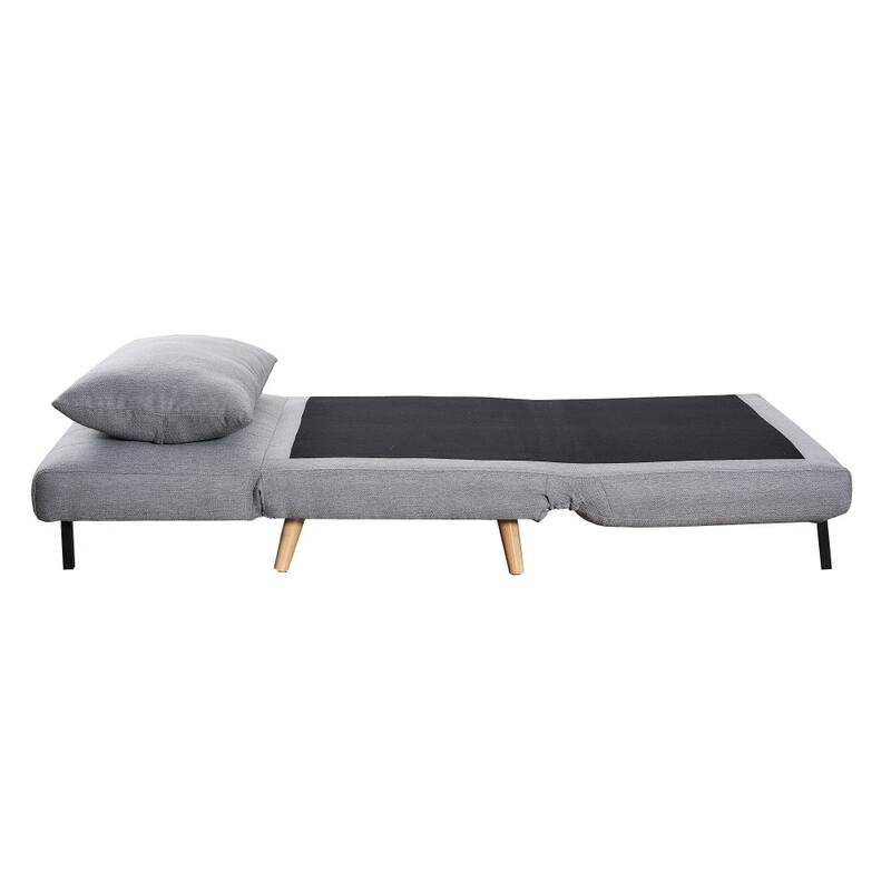Foldable Sleep Chair with Hideaway Legs and Backrest Pillow - 75.5"D x 41"W x 30"H