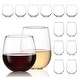 preview thumbnail 2 of 5, Libbey Stemless 12-Piece Wine Glass Party Set for Red and White Wines - Set of 12