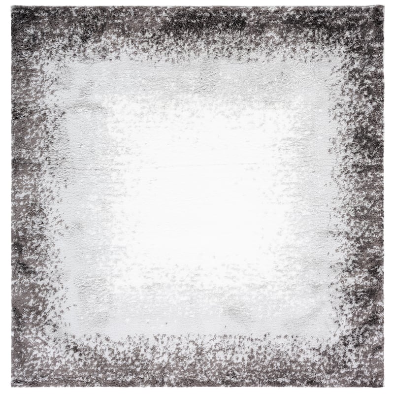 SAFAVIEH Berber Shag Ingrida Rug - 7' Square - Dark Grey/Grey