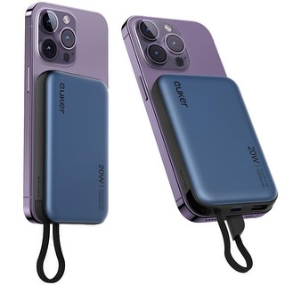 Magnetic Power Bank 10000mAh with Built-in Cable Wireless Portable