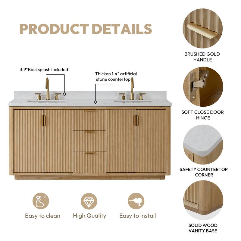 Cadiz Bath Vanity with Composite Stone Top and Mirror