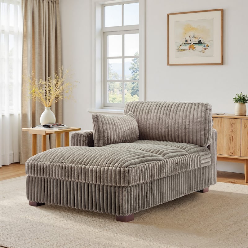 Oversized L-Shape Upholstered Chaise Lounge Sofa Couch