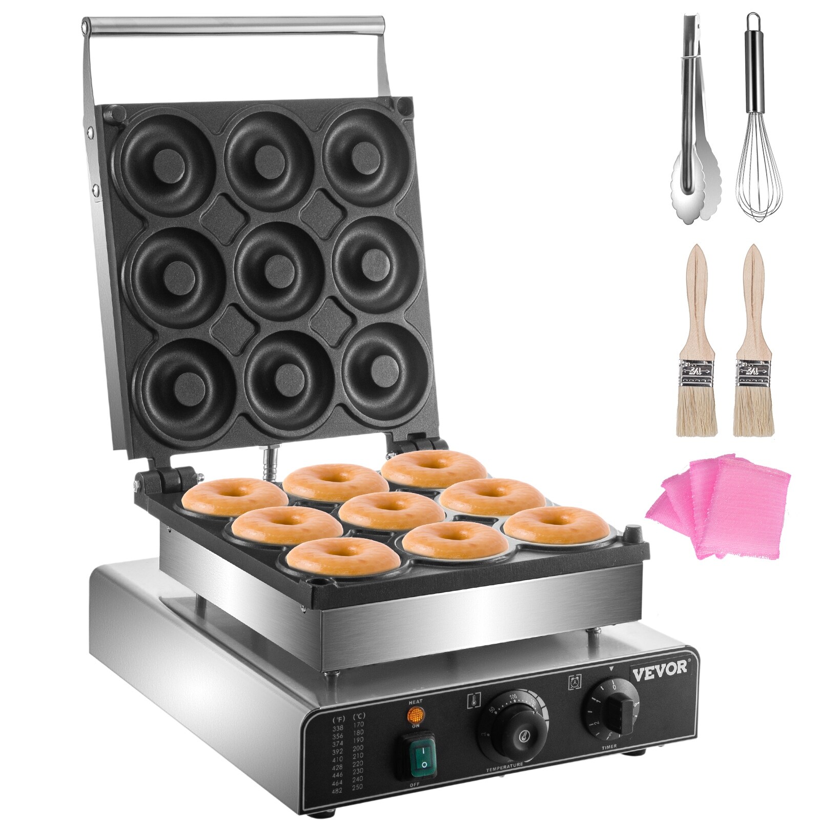 VEVOR Electric Donut Maker for Home Commercial Use with Non stick Teflon Coating On Sale Bed Bath Beyond 39490137