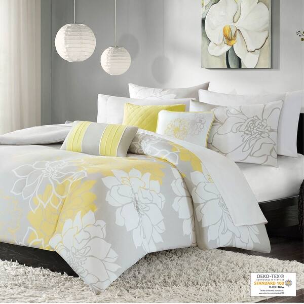 gray and yellow bedding target