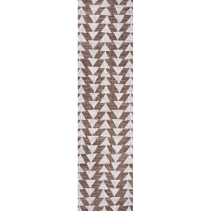 JONATHAN Y Marokko Modern Tribal Geometric Indoor/Outdoor Area Rug - 2 X 8 - Brown/Beige