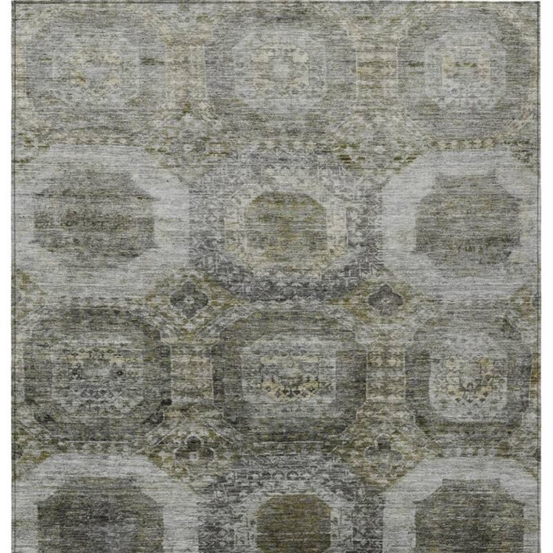 HomeRoots Medallion Transitional Rectangle Outdoor Rug