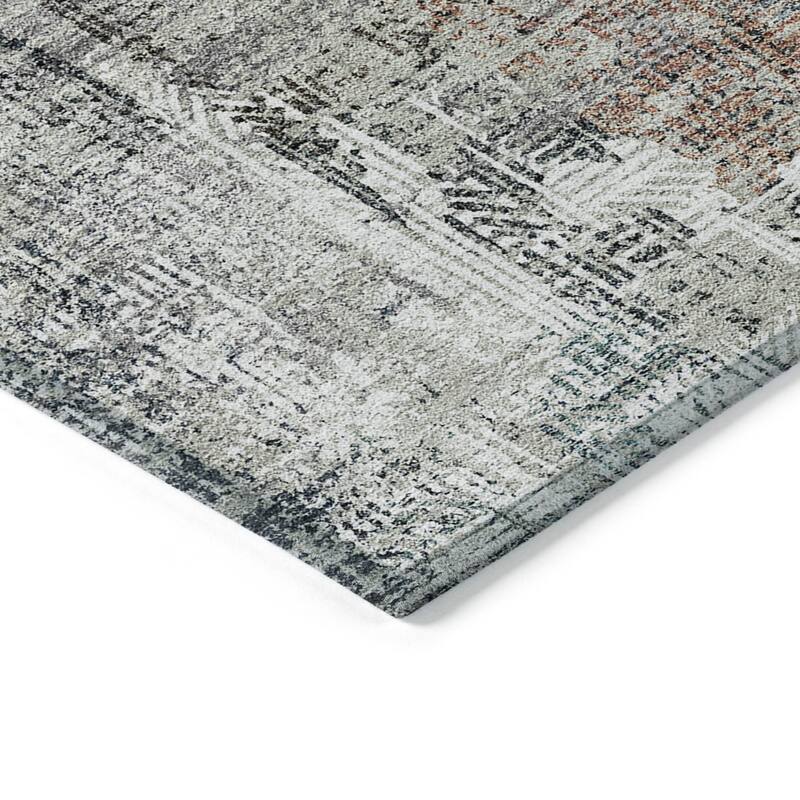 HomeRoots Abstract Transitional Rectangle Outdoor Rug
