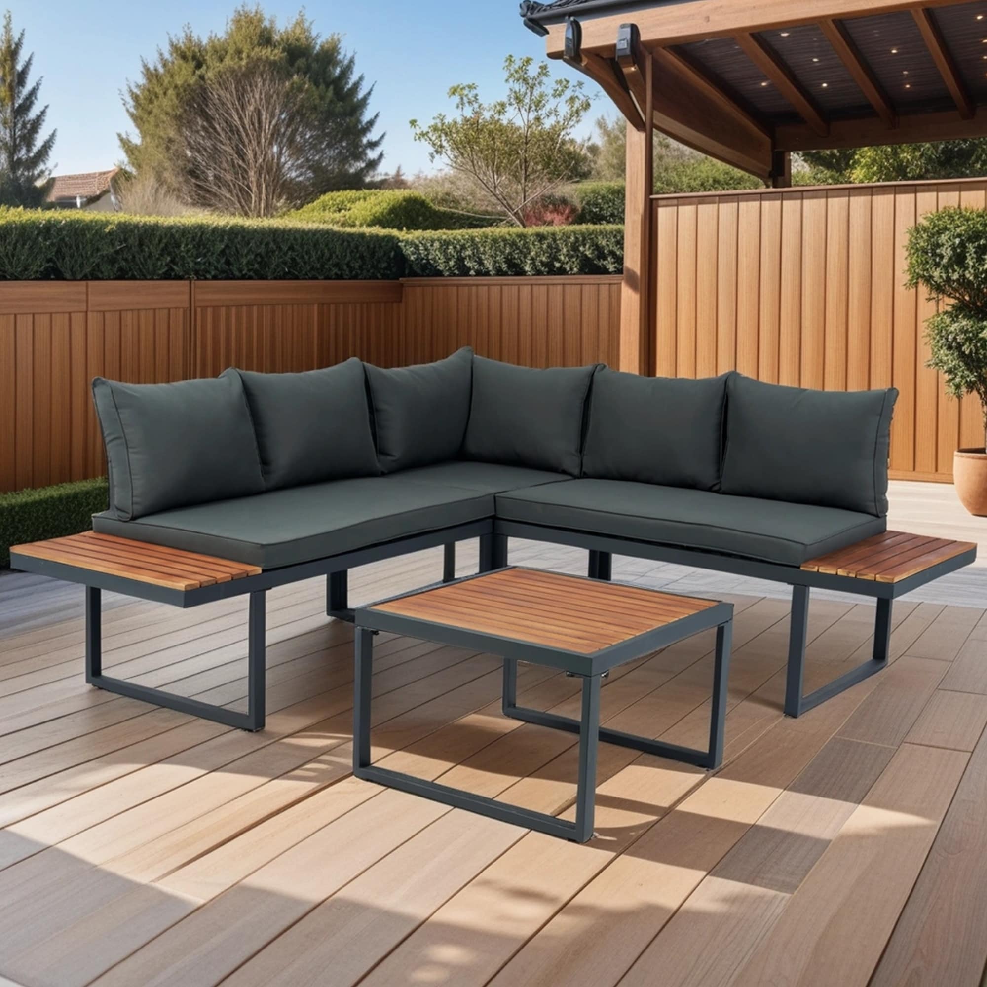 Outdoor l deals shaped seating