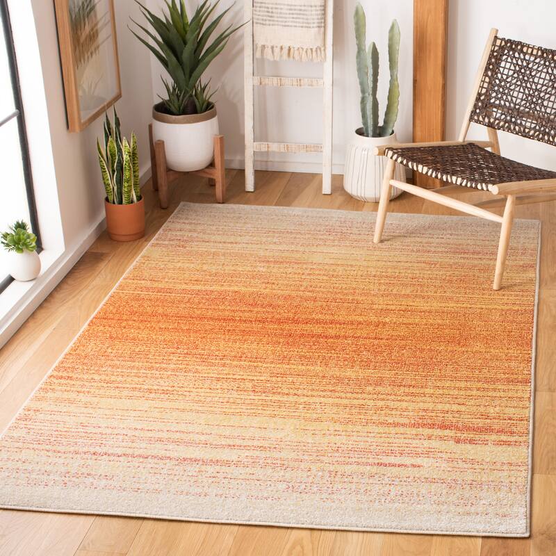 SAFAVIEH Adirondack Muzeyyen Ombre Distressed Rug - 3' x 5' - Orange/Red