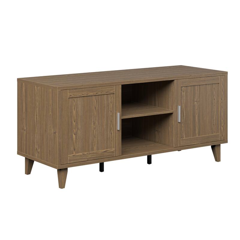 Modern 60 Inch TV Stand for TVs up to 65 inches, Classic Walnut Finish