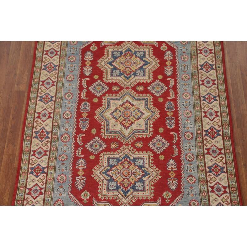 Oriental Kazak Area Rug Handmade Wool Carpet - 5'0" x 6'9"