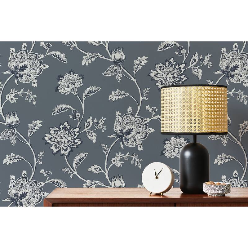 Fine Decor Juliette Blue Jacobean Wallpaper