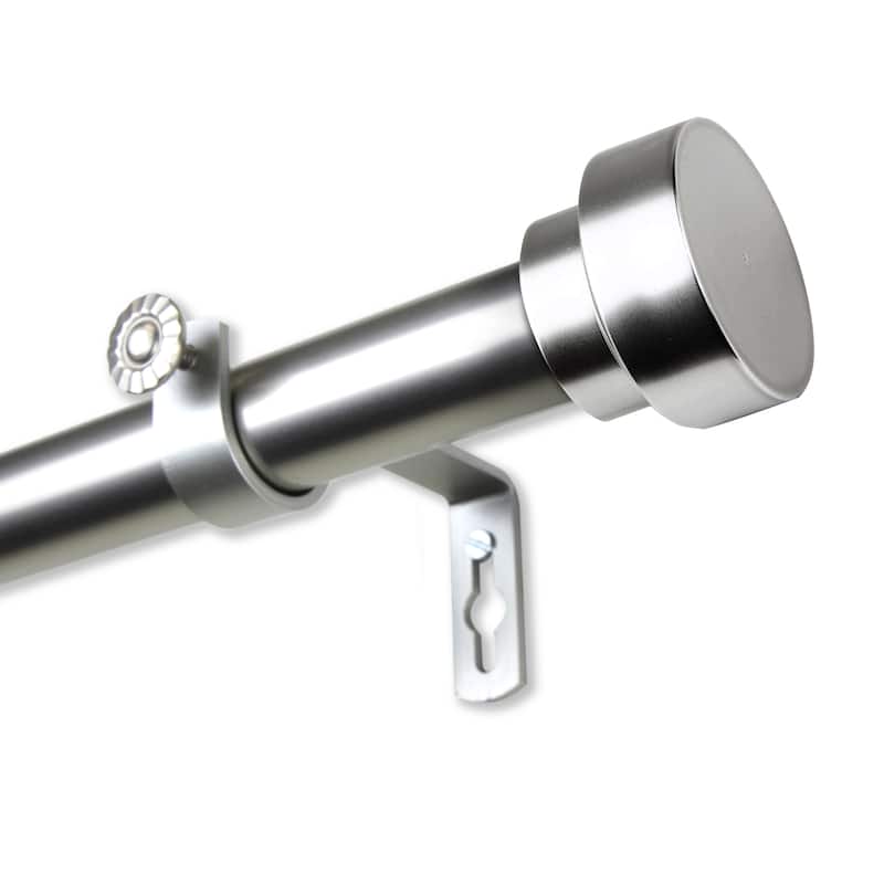 Adjustable Curtain Rod 160-240 Inch Black - Extendable Rod for Windows & Doors - M