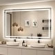 preview thumbnail 6 of 61, LED Bathroom Vanity Mirror Wall Mounted with Double Light Strip, 3-Color Dimmable, Anti-Fog, HD Tempered Glass, UL-Listed, ETL