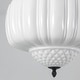 preview thumbnail 5 of 8, 1-Light 15" W Vintage French Style Pumpkin-shaped Milk Glass Hanging Pendant Light for Dining Room, Hallway