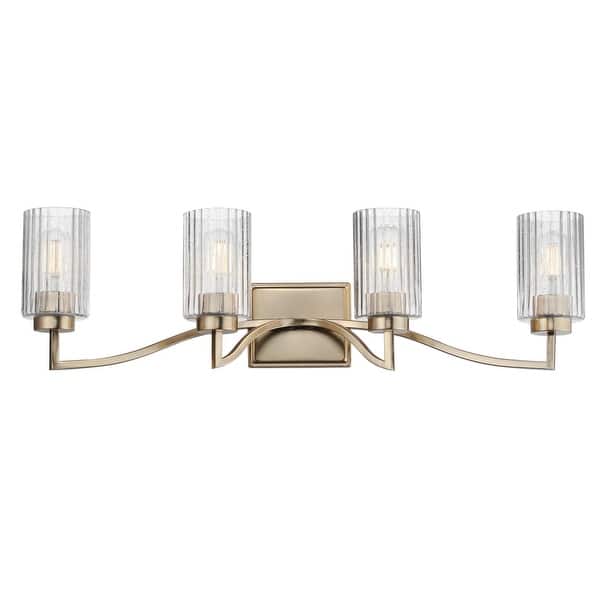 slide 2 of 10, Maxim 21374 Rigata 4 Light 33" Wide Vanity Light Satin Champagne