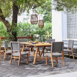 Cambridge Casual Zephyr 7-piece Teak Outdoor Dining Set