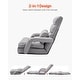 preview thumbnail 6 of 10, 2-in-1 Foldable Floor Chair Bed with 5-Position Adjustable Backrest - 25.2" x 24" x 27.2"