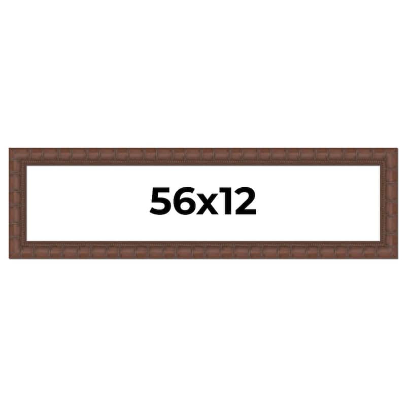 56x12 Frame Pewter Solid Wood Picture Frame Width 1.625 Inches | Interior Frame Depth 0.6875 Inches