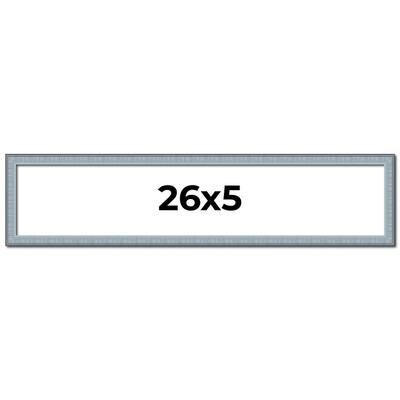 26x5 Frame Rustic Sky Blue Solid Wood Picture Frame | 0.75 Inch