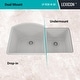 preview thumbnail 7 of 6, Lexicon 32 Inch Platinum Quartz Composite Drop-in Undermount Double Bowl Galaxy White Kitchen Sink LP-7030-W-SO