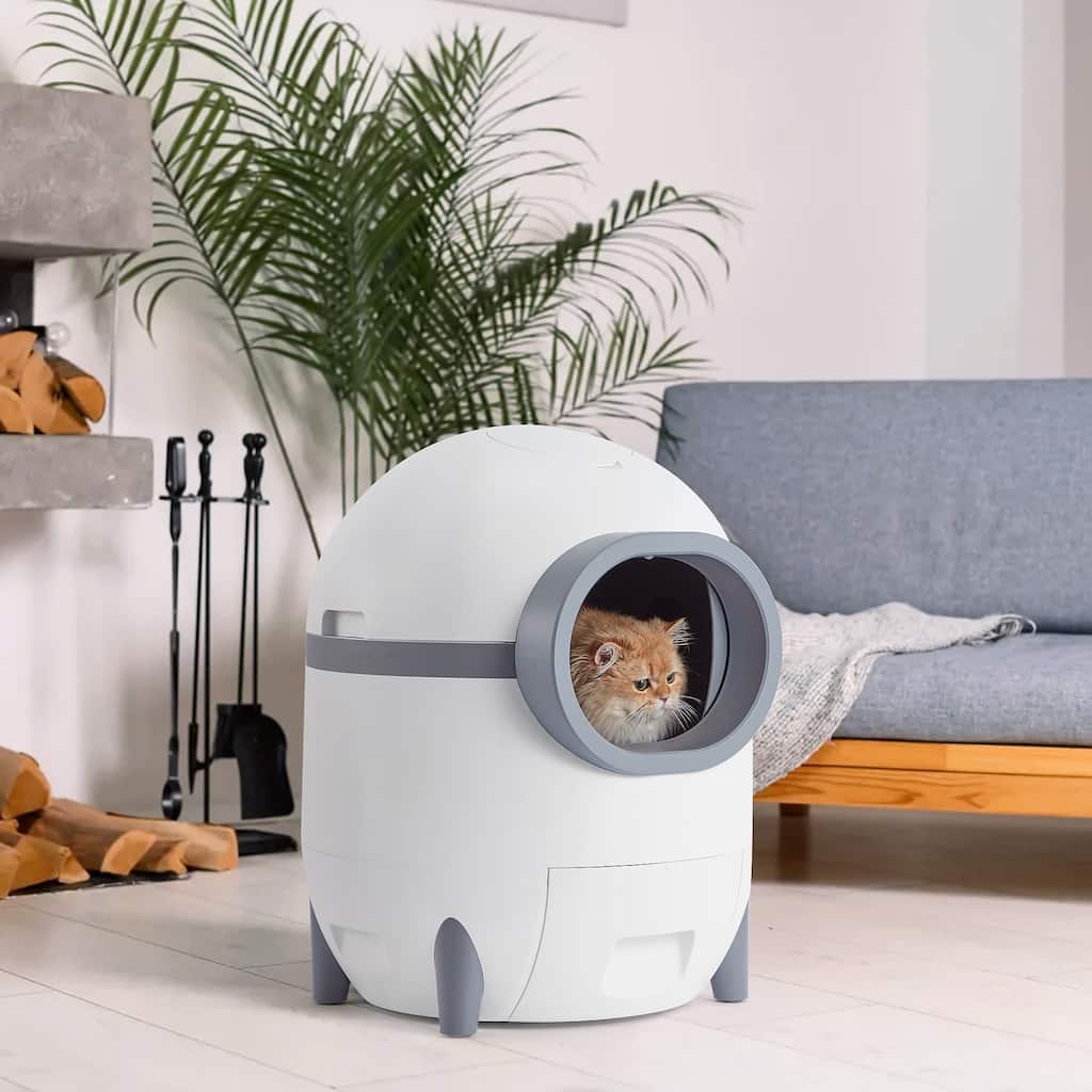 EROMMY Smart Automatic Cat Litter Box, Equipped with App Control, Odor Removal, Safety Protection, Weight Monitoring