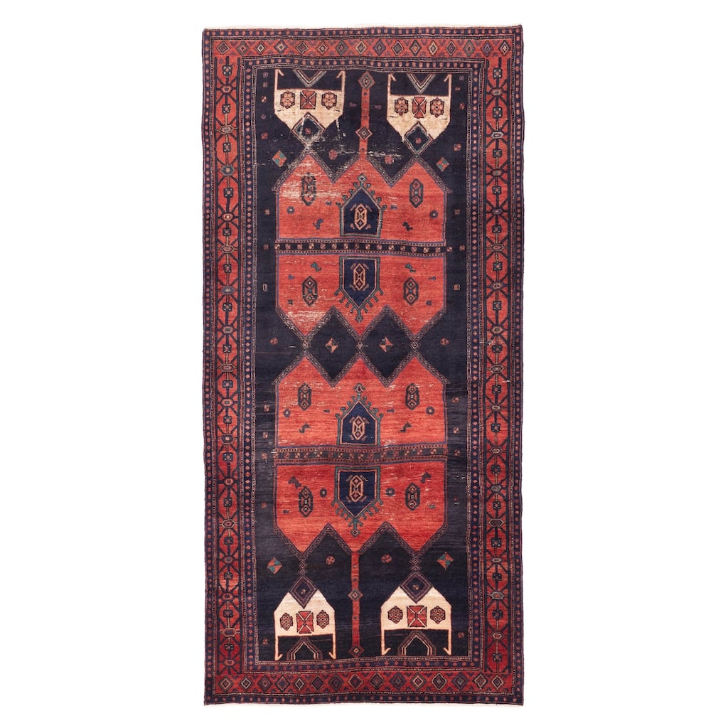 ECARPETGALLERY Hand-knotted Konya Anatolian Dark Navy Wool Rug - 4'6 x 9'8
