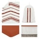 preview thumbnail 2 of 4, Sweet Jojo Designs Orange Boho Bohemian Girl 4pc Nursery Crib Bedding Set Burnt Rust Ivory Farmhouse Shabby Chic Fringe Cotton