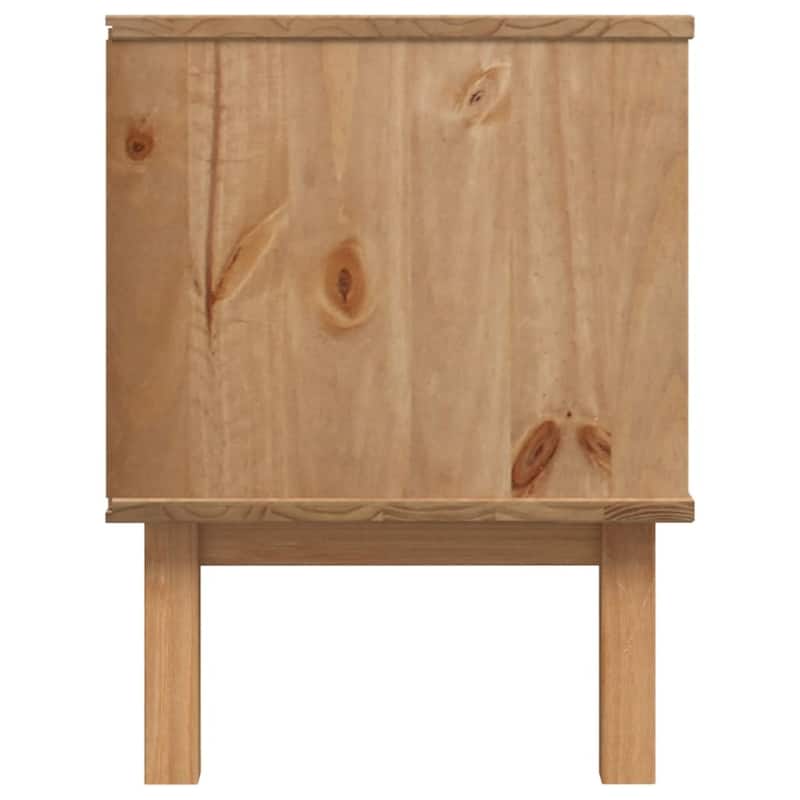 vidaXL TV Cabinet OTTA 44.7"x16.9"x22.4" Solid Wood Pine - 44.7" x 16.9" x 22.4"