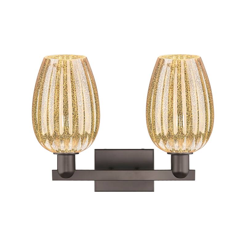 Innovations Lighting Downtown Urban - Preston - 2 Light 16" Flute Shade Bath Vanity Light