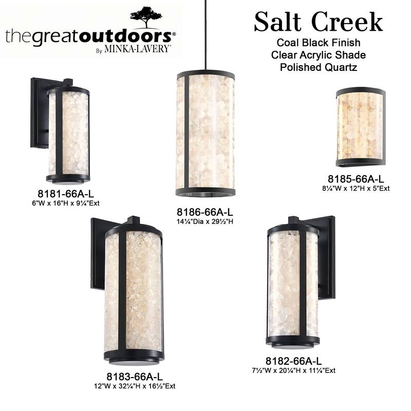 The Great Outdoors 8181-L Salt Creek 16" Tall LED Outdoor Wall Sconce
