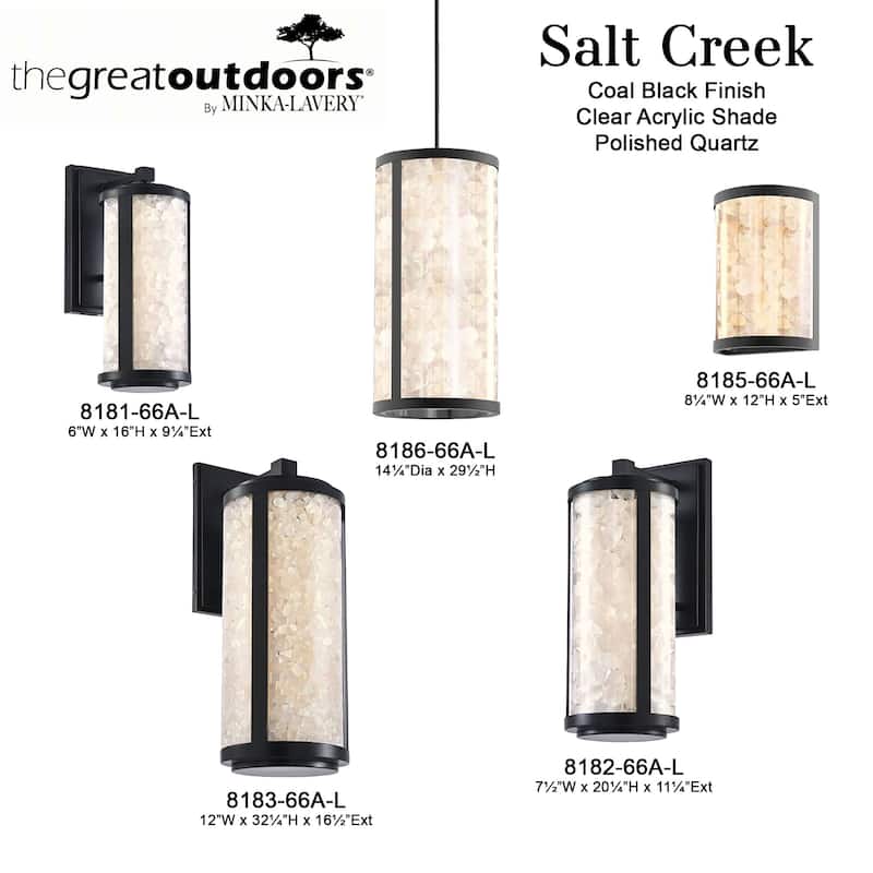 The Great Outdoors 8185-L Salt Creek 13" Tall LED Outdoor Flush Mount