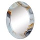 preview thumbnail 6 of 13, Designart 'White And Gold Marble Abstract IV' Printed Modern Transitional Wall Mirror