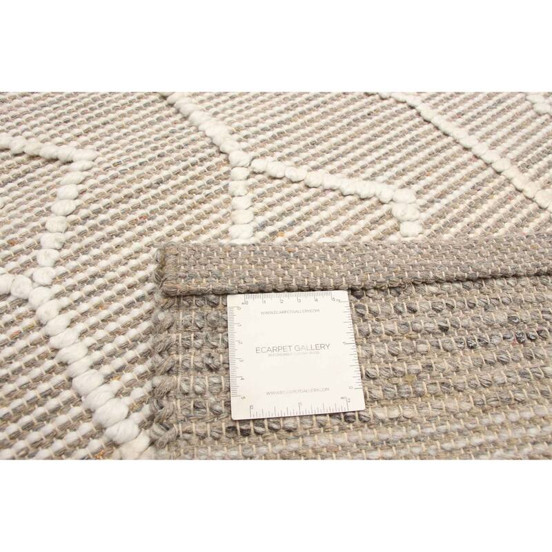 ECARPETGALLERY Braid weave Sienna Taupe Wool Rug - 5'1 x 8'4