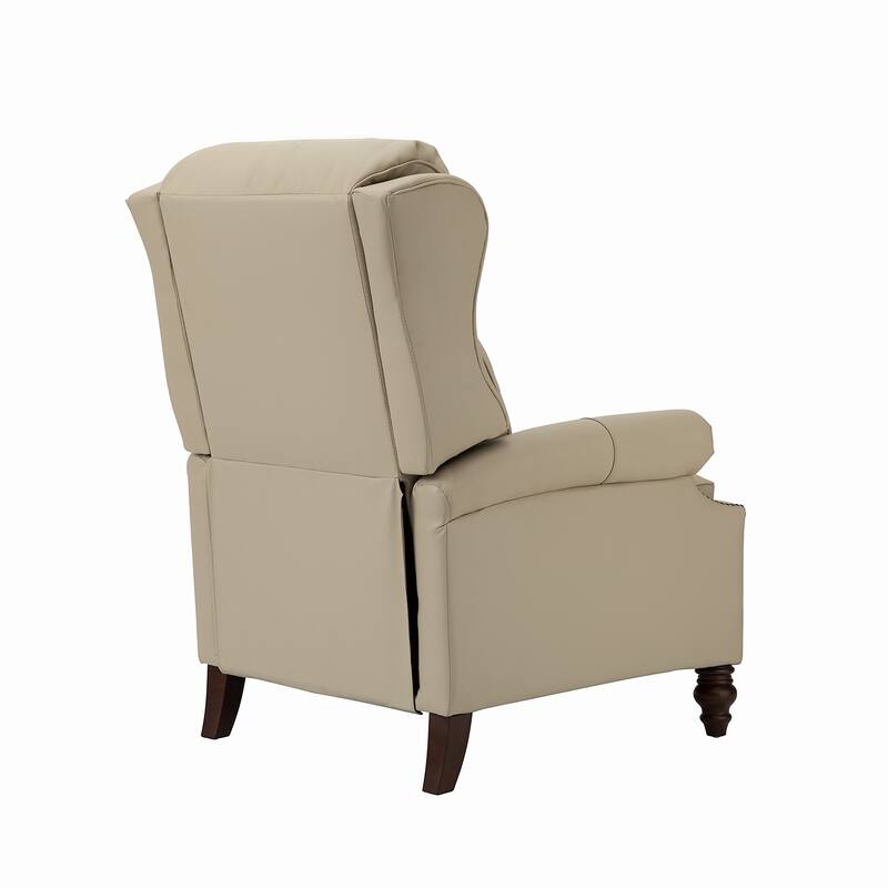 Noemon Genuine Leather Recliner with Nailhead Trims by HULALA HOME (Set of 2)