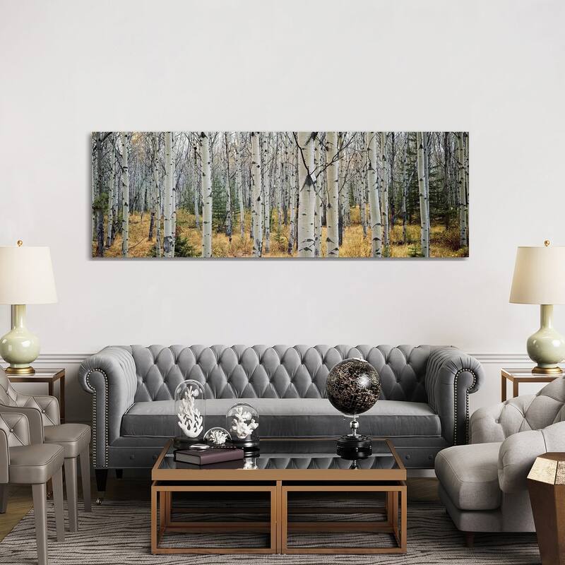 iCanvas "Aspen Trees in a Forest Alberta, Canada" by Panoramic Images Canvas Print