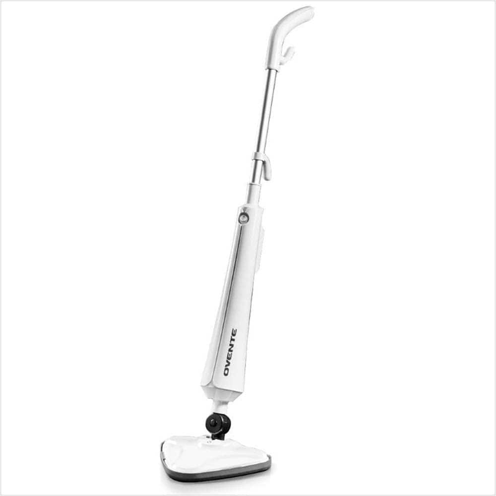 Ovente Electric Steam Mop, Tile Cleaner Steamer and Hard Wood Floor Cleaning with 2 Microfiber Pads ST405W