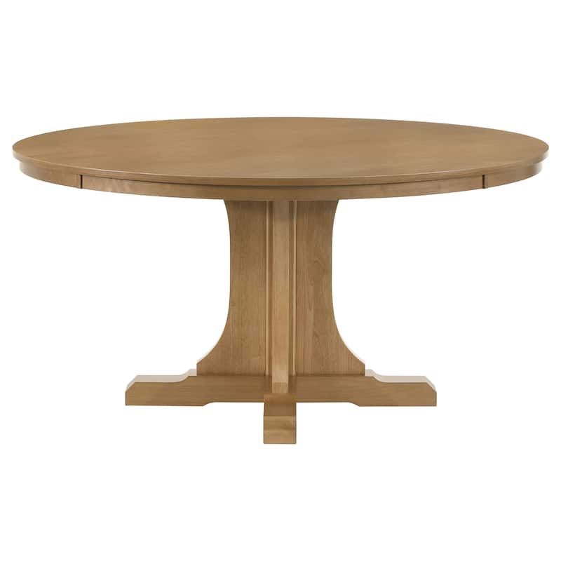 Hartville 60-inch Round Dining Table Natural Light Brown - 60" x 60" x 30"