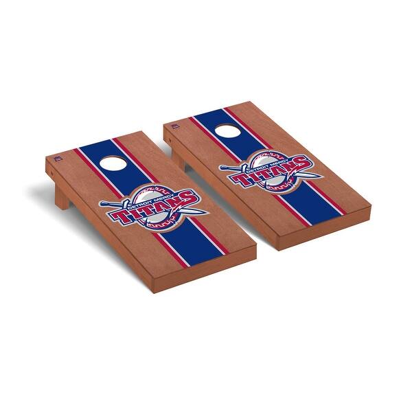 slide 2 of 5, Detroit Mercy Titans Rosewood Cornhole Board Set
