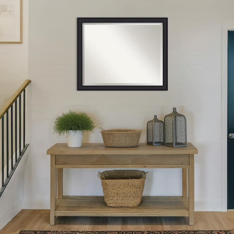 Oliver Narrow Beveled Wood Framed Wall Mirror